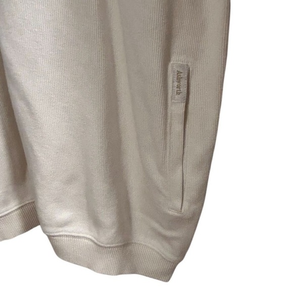 Ashworth Men's V-Neck Golf Pullover Sweater Beige Size L Side Pockets - Picture 6 of 14